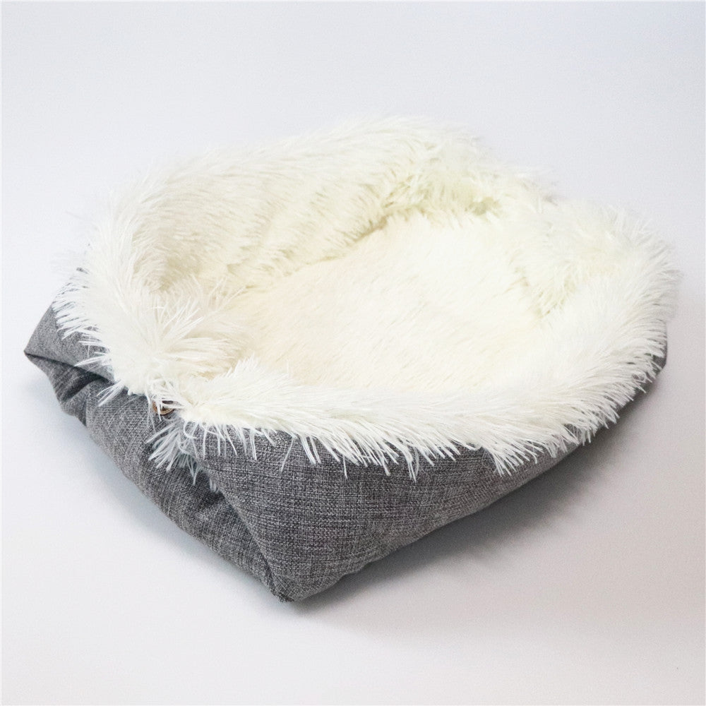 velvet cat bed