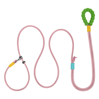 Cross Hand Holding Leashes