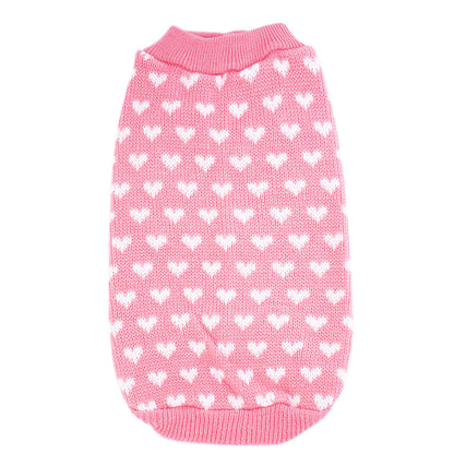 Cute Peach Heart Pattern Dog Clothes