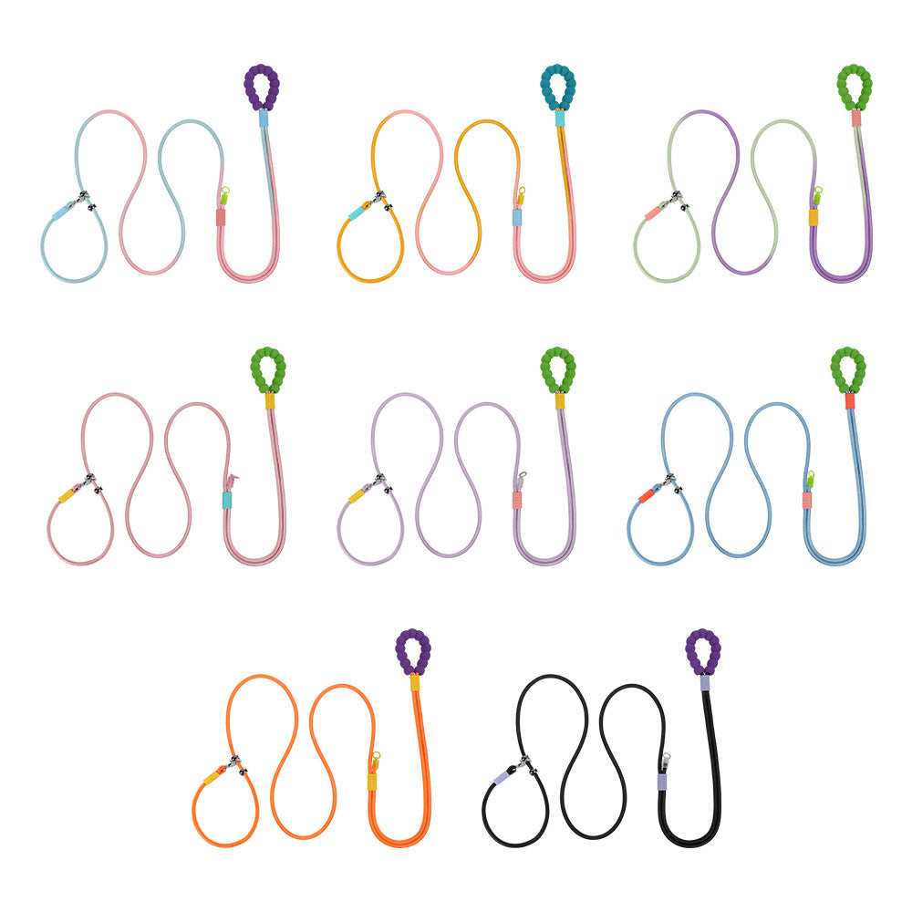 Cross Hand Holding Leashes