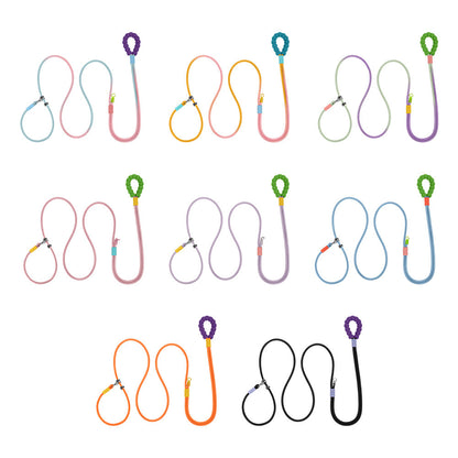 Cross Hand Holding Leashes