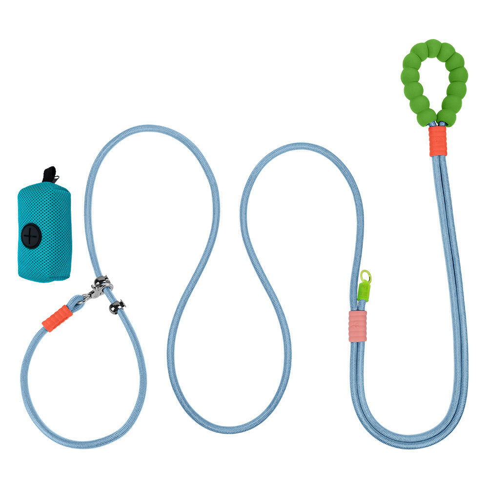 Cross Hand Holding Leashes