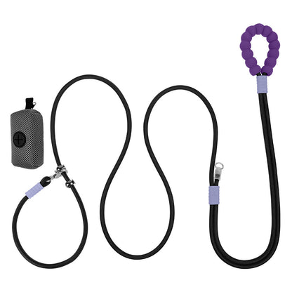 Cross Hand Holding Leashes