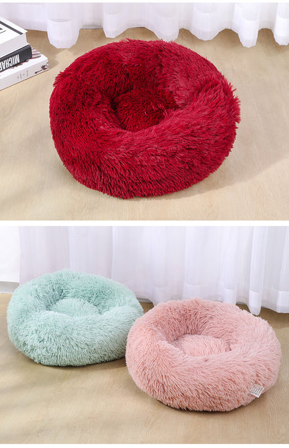 Warm Plush Round Pet Bed