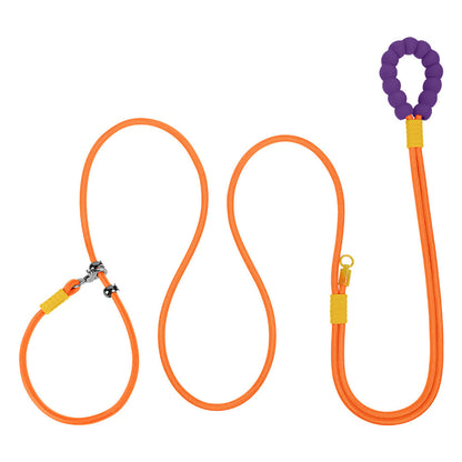 Cross Hand Holding Leashes