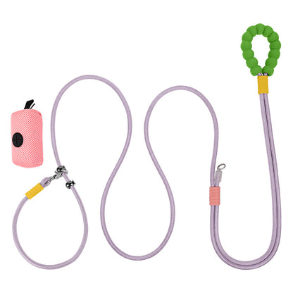 Cross Hand Holding Leashes